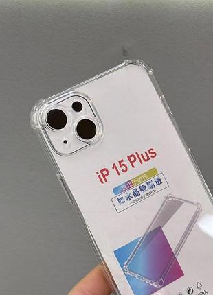 Прозрачный чехол iphone 15 plus, противоударный чехол для iphone 15 plus, силиконовый чехол iphone 15 plus 3