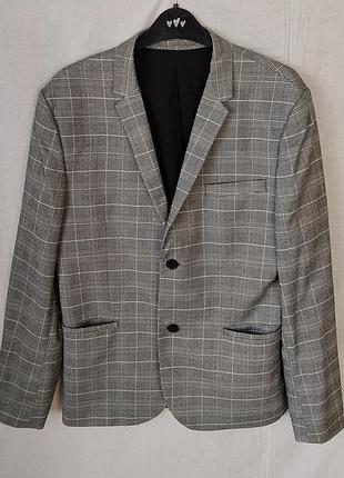 Пиджак классический в клетку h&amp;m роз. 48