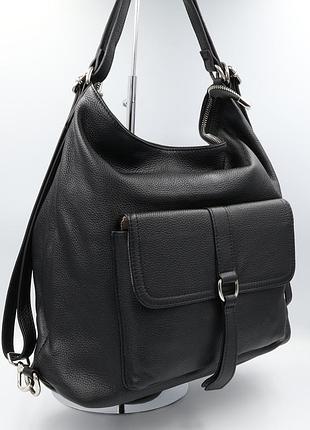 Сумка жіноча шкіряна leather 8549 black
