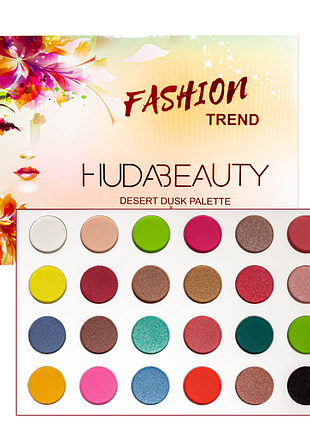 Палетка теней для век матовые перламутровые 24 оттенка huda beauty desert kod-246 daily skin care