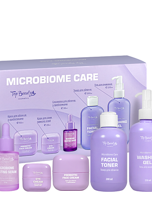 Подарочный набор косметики по уходу за лицом top beauty microbiome care для женщин 5 продуктов daily skin care