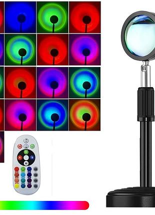 Sunset lamp rgb 16 цветов - проекционный светильник заката, рассвета с пультом
