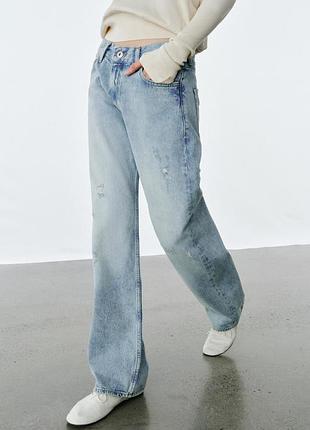 Zara джинсы 38 р. zw collection relaxed straight