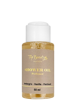 Олія для душу парфумована top beauty "амбра-ваніль-пачулі" 50 мл daily skin care
