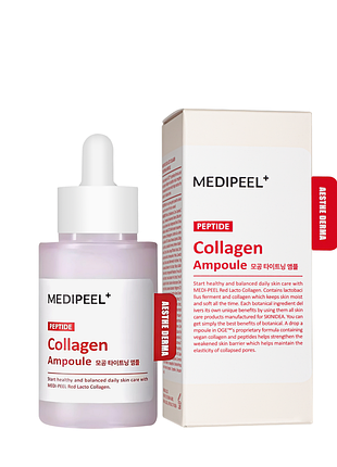 Ампульная сыворотка для эластичности кожи лица medi-peel red lacto collagen tightening ampoule 50 ml daily skin care