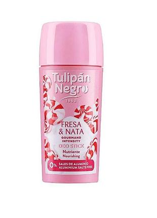 Дезодорант-стик для тела tulipan negro "клубничный крем" autolift (60 мл) daily skin care