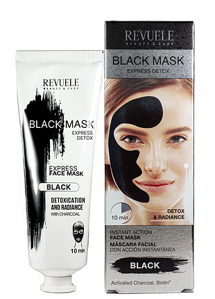 Маска для лица экспресс результат revuele express detox black mask 80 мл daily skin care