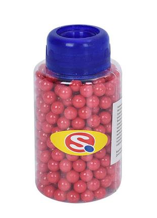 Кульки для дитячої зброї squ-047(red) пластик, 6 мм, 320 шт