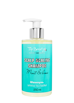 Шампунь для глибокого очищення шкіри голови top beauty mint&lime, 250 мл daily skin care