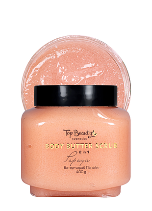 Скраб баттер для тела 2 в 1 top beauty body butter scrub papaya, 400 г daily skin care