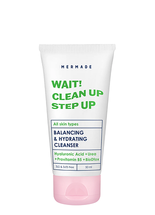 Гель для умывания лица mermade biodtox & hyaluronic acid бессульфатный 50 мл daily skin care