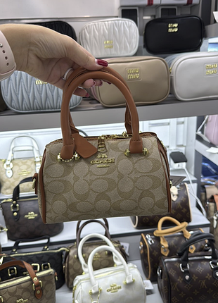 Женская сумка coach в расцветках, сумка коач, сумочка coach, кросс боди, сумка через плечо, крос боди светло-коричневая