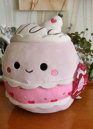 Оригінал squishmallows brinya (тістечко / макарун) з бірками