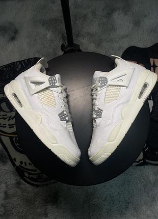 Кросівки nike air jordan 4 retro білі, розмір 41, чоловічі