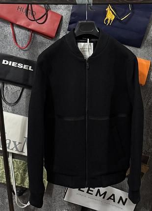 Куртка чоловіча бомбер jack & jones wool jacket чорний s