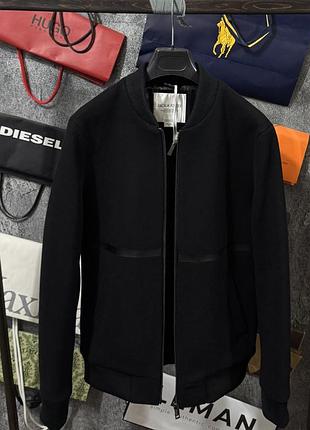 Куртка чоловіча бомбер jack & jones wool jacket чорний s 3