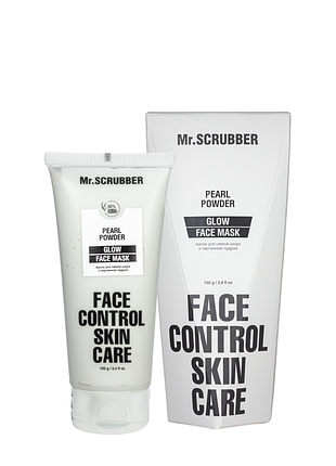 Маска для сяяння шкіри обличчя mr. scrubber face control glow mask з перлинною пудрою, 100 мл