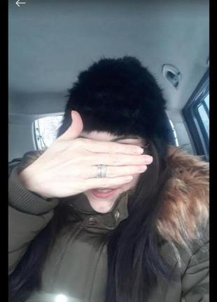 Шапка натуральный мех кролик