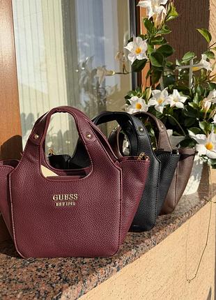 Сумка жіноча guess коричнева 2