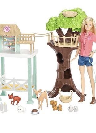 Ігровий набір barbie центр догляду за тваринами з лялькою та звірятами