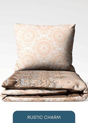 Комплект постільної білизни теп "happy sleep" євро (rustic charm, 50x70)