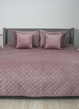 Покрывало теп "velour" 180*240 см 1шт (орхидея/ромб круглый )