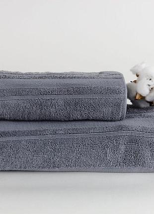 Рушник "fancy" 50*90 см (550 г/м2) (бавовна 100%) (medium grey)