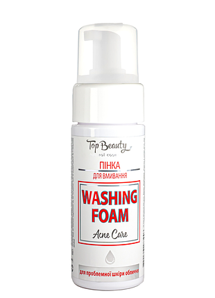 Пенка для умывания top beauty washing foam acne care для проблемной кожи 150 мл daily skin care