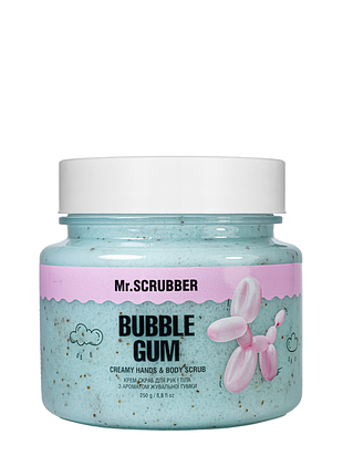 Крем-скраб для тела и рук с ароматом жвачки mr.scrubber bubble gum, 250 г. daily skin care