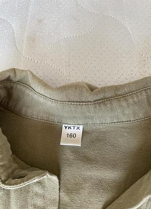 Сорочка для хлопчика кольору хакі 2