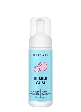 Пінка для душу парфумована mermade bubble gum аромат "жуйка" 150 мл daily skin care