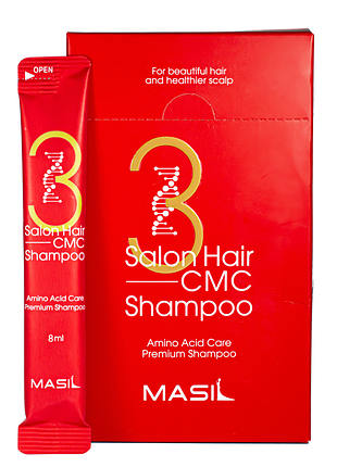 Шампунь для волос masil 3 salon hair cmc shampoo укрепляет 8 мл daily skin care