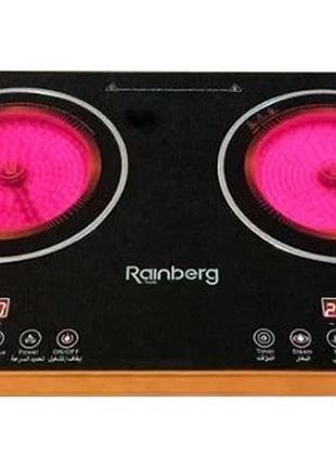 Плита инфракрасная двухконфорочная rainberg rb-816 стеклокерамика 2500 вт и 2500 вт