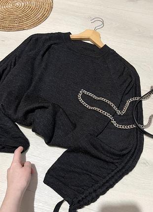 Брендовый свитер oversize (100% шерсть)