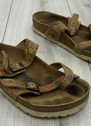 Удобные кожаные ортопедические сандалии birkenstock mayari (24 см)