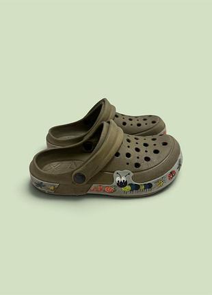 Шльопанці дитячі crocs зелені 31 розмір 4