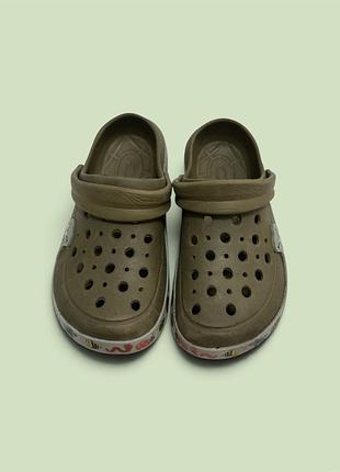 Шльопанці дитячі crocs зелені 31 розмір 3