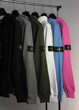 Чоловіче худі stone island зіп без флісу
