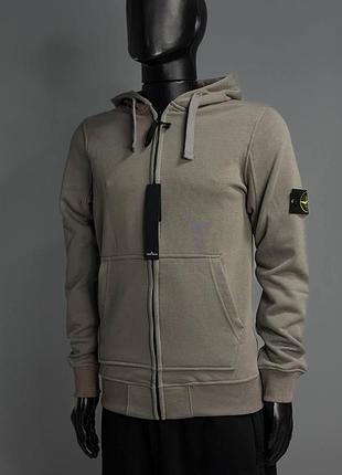 Чоловіче худі stone island зіп без флісу 3