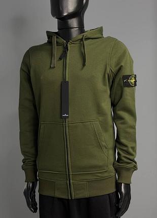 Чоловіче худі stone island зіп без флісу 4
