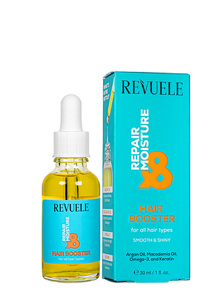 Олія бустер для відновлення волосся revuele repair & moisture hair booster, 30 мл daily skin care