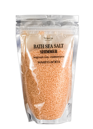 Соль для ванны top beauty с шиммером, манго-мята daily skin care