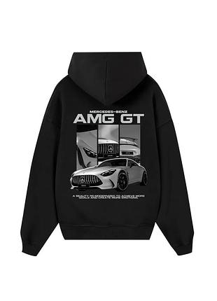 Худи loys толстовка с принтом mercedes amg gt hoodie, черный l