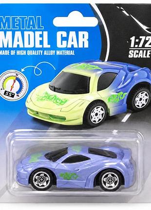 Іграшкова металева машинка metal madel car 1:72 спорткар