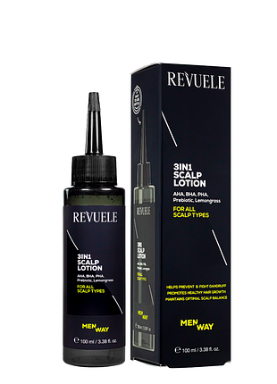 Лосьйон проти лупи для чоловіків 3 в 1 revuele men way, 100 мл daily skin care