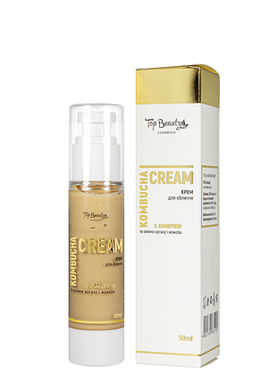 Крем для лица увлажняющий top beauty с экстрактом комбучи 50 мл daily skin care