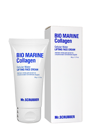 Лифтинг крем для лица mr. scrubber bio marine collagen с коллагеном и клеточной водой 50 мл daily skin care