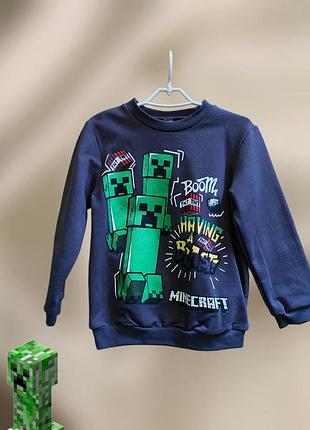 Джемпер для мальчика темно серый minecraft размер 104