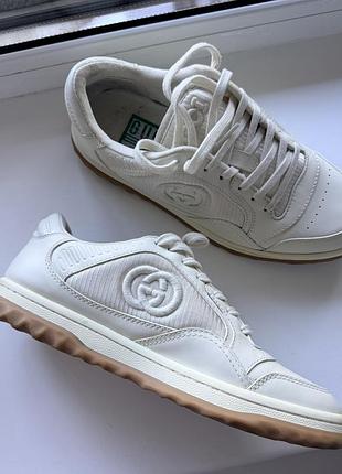 Кеди gucci шкіряні білі