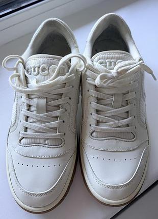 Кеди gucci шкіряні білі 4